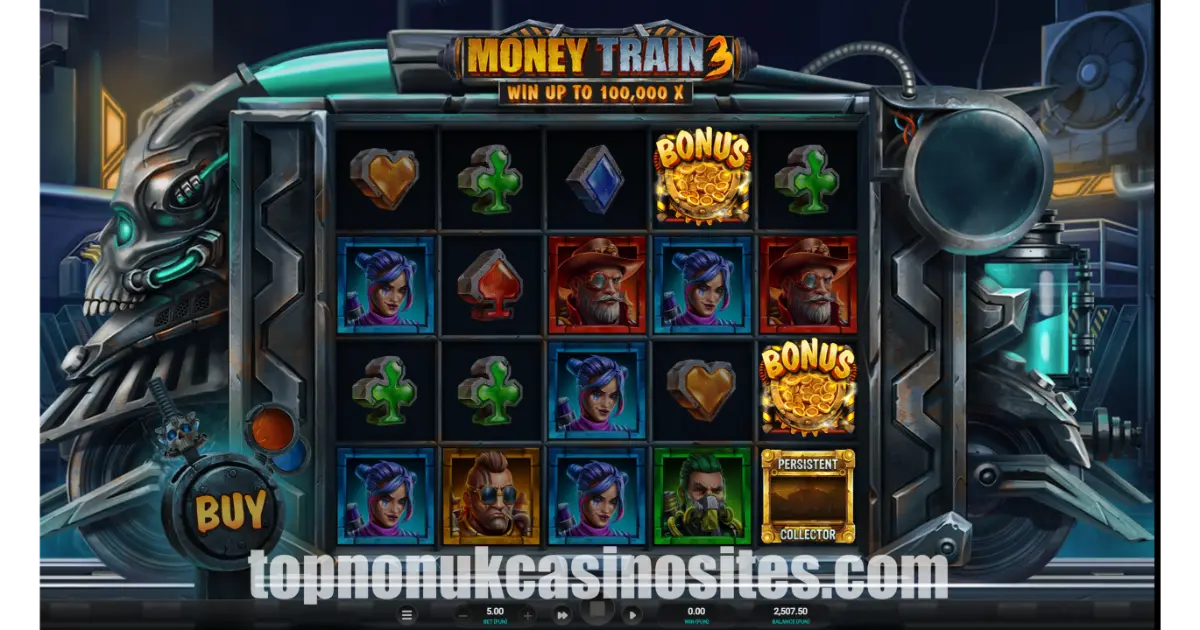 Money Train 3 slot — play at non UK casinos not on Gamstop