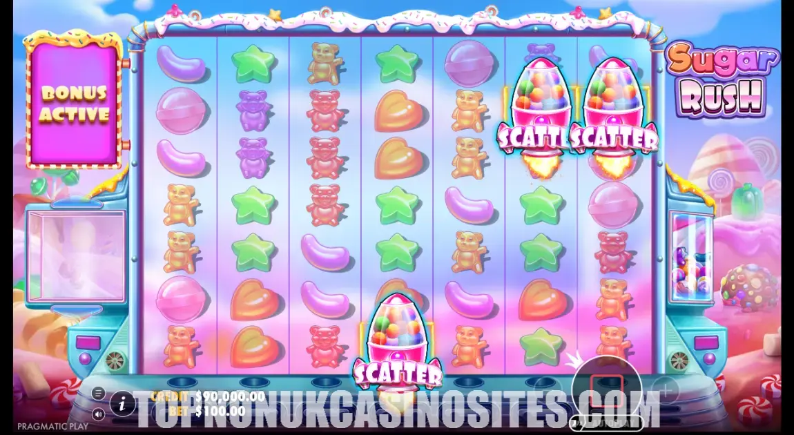 Sugar Rush slot review — Pragmatic Play's candy cluster pays slot with sticky multipliers at non UK casinos not on Gamstop